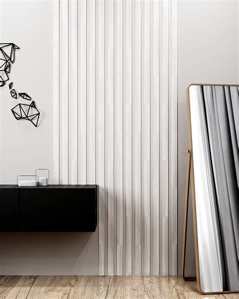 White Wooden Wall Slats Wide Size Wall Panel Diy Panels Etsy Uk