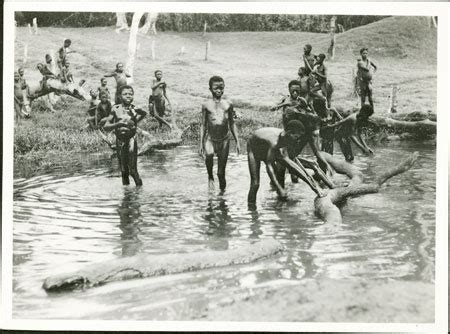 Zande Circumcision Initiates Washing From The Southern