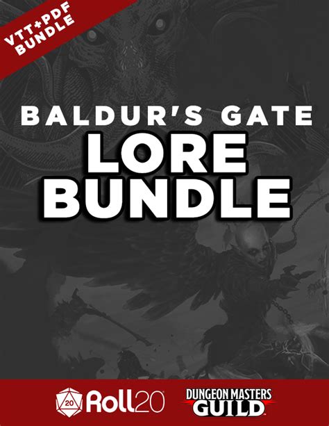 Baldurs Gate Lore Bundle Roll20 Vtt Bundle Dungeon Masters Guild