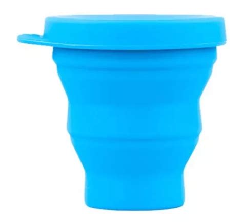 Copo De Silicone Retrátil Sustentável 200ml Dobrável Silicup Cor Azul