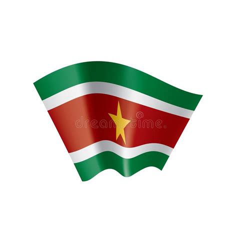 Bandera De Suriname Ejemplo Del Vector En Un Fondo Blanco Ilustraci N