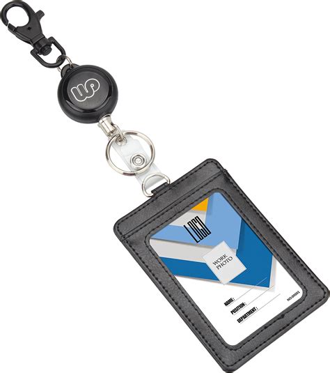 Amazon Wisdompro Badge Holder With Retractable Keychain Sided