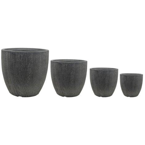 Vases Pour Plantes Int Rieures Externes En Fibre D Argile Ensemble