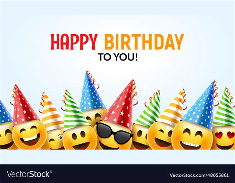 Birthday happy smile greeting card Royalty Free Vector Image