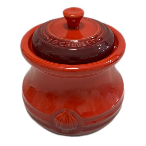 Pote De Alho Le Creuset Vermelho Vermelho