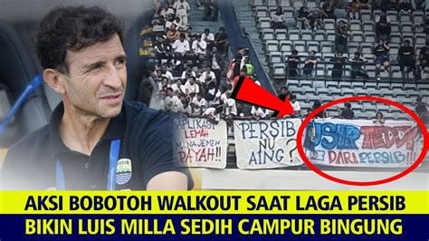 Aksi Bobotoh Walk Out Saat Laga Persib Vs Madura United Luis Milla