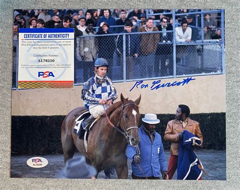 Ron Turcotte Signed X Photo Secretariat Wins Belmont Stakes