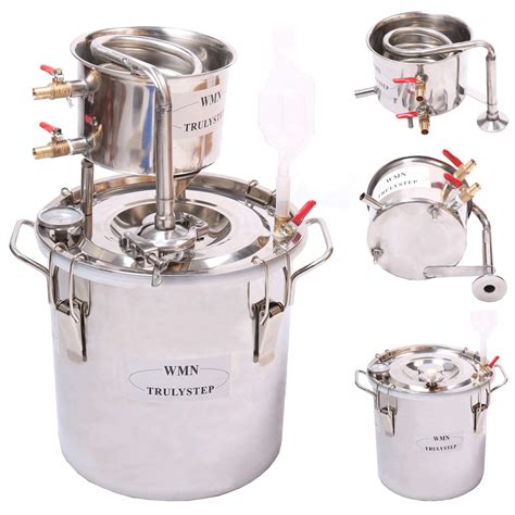 Buy YUEWO 2 Pots Stainless Steel Still 5Gal 20Liters Water Alcohol