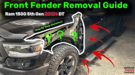 RAM FRONT FENDER REMOVAL GUIDE 2019 5th GEN DT YouTube