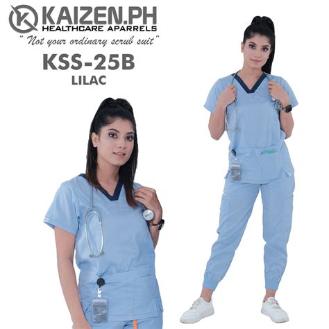 Hot 1st Gen Scrub Suit Kss 25 Pastel Color Edition Kangaroo Pocket Top 5 Pocket Jogger Pants