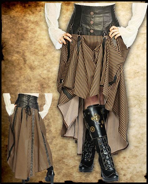 Steampunk Skirt With Straps That Can Hook Up The Front Steampunk