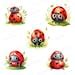 Cute Baby Ladybug Clipart Bundle Nursery Png Watercolor Clipart