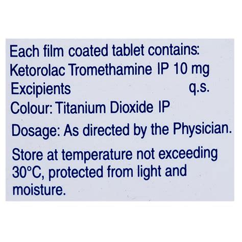 Ketanov Mg Tablet S Price Uses Side Effects Netmeds