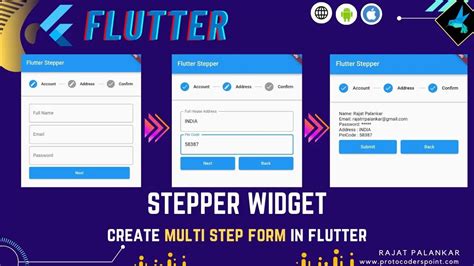 How to Create Multi Step Form - Flutter Stepper Widget