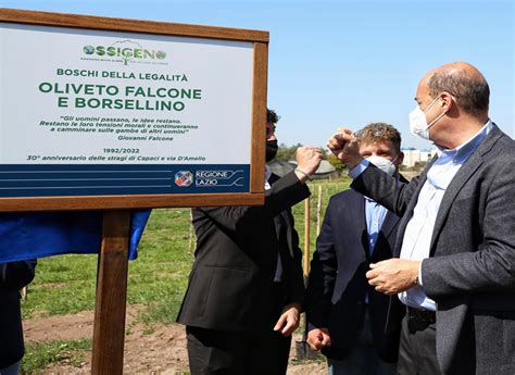 Lazio Zingaretti Intitola A Falcone E Borsellino Nuovo Oliveto Istituto Agrario Garibaldi Di