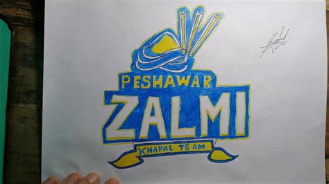 How To Draw Peshawar Zalmi Logo Easy Step By Step Saad Youtube