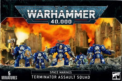 Warhammer 40k Space Marines Terminator Assault Squad Games Workshop