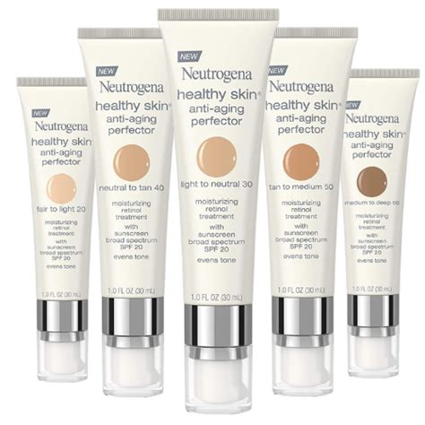 Neutrogena Healthy Skin Anti Aging Perfector Tinted Facial Moisturizer And Retinol Treatment