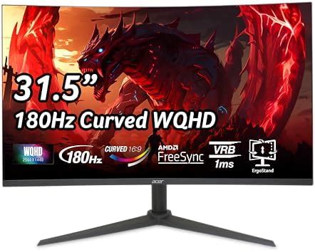 Amazon Acer Nitro 31 5 WQHD 2560 X 1440 1500R Curved Gaming