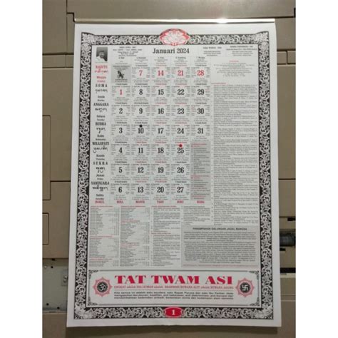 Jual Kalender Bali Lengkap Terbaru Tahun 2024 Dengan Logo Tat Twam Asi Kota Denpasar