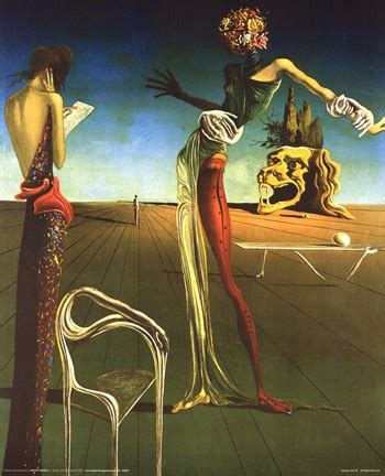 Woman With A Head Of Roses C Wall Poster By Salvador Dali At