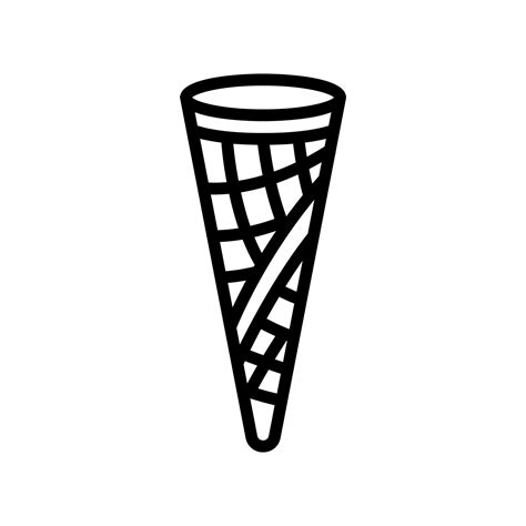 Cone Ice Cream Line Icon Vector Illustration Vector Art At