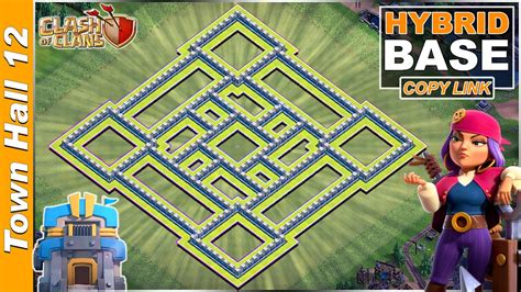 NEW TH12 Base 2020 TH12 Hybrid Trophy Farming Base With Copy Link