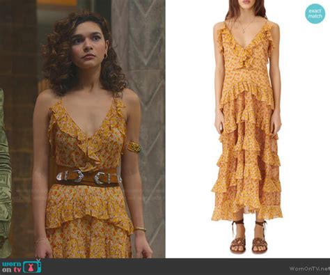 WornOnTV: Flora’s yellow floral print ruffle dress on Fate The Winx ...