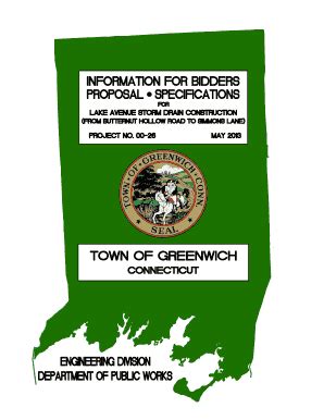 Fillable Online Greenwichct Town Project No 00 26 Town Of Greenwich