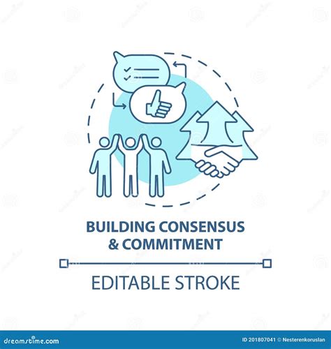 Consensus Icon Black Vector Sign With Editable Strokes Concept