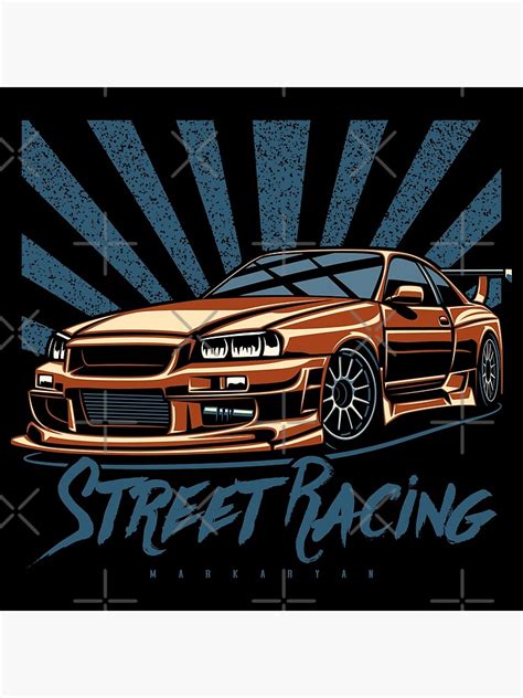 Street Racing Skyline Gtr R Poster By Olegmarkaryan Redbubble