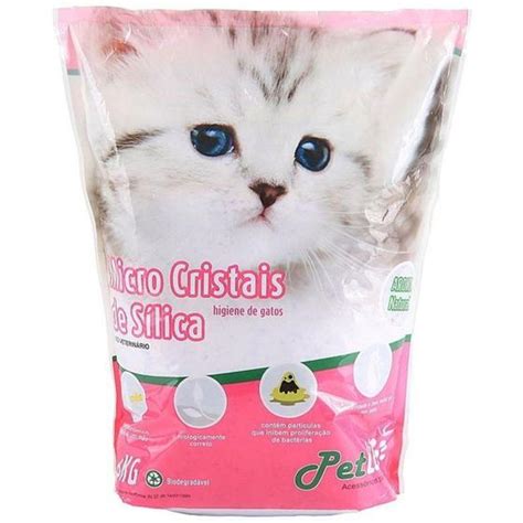 Areia Sílica Micro Petlike Para Gatos Pacote 1 6kg Areia para