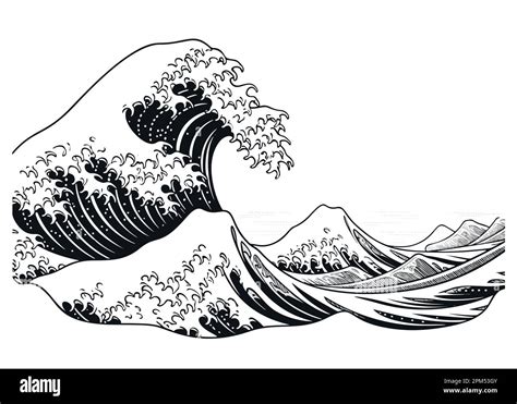 The Wave Hokusai Stock Vector Images Alamy