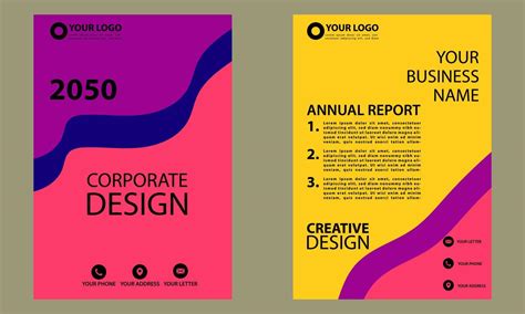 simple flyer yellow cover background business 16777191 Vector Art at ...