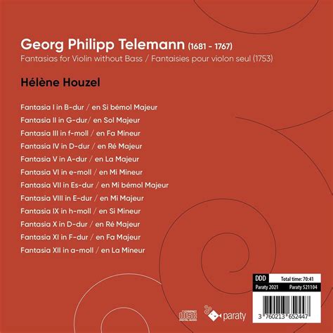 Georg Philipp Telemann Fantasien F R Violine Nr Cd Jpc