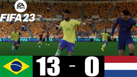 FIFA 23 Brasil 13 Vs 0 Holanda Gameplay Copa Do Mundo Qatar 2022