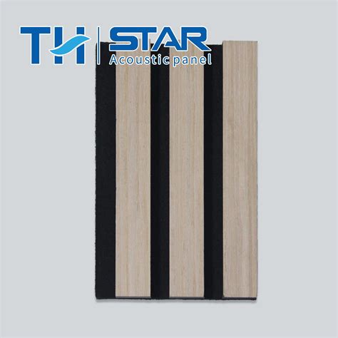 Fire Resistant Interior Wall Wooden Slatted Sound Absorption Mdf Slat