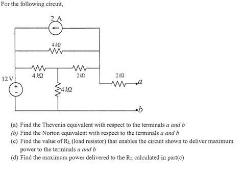 Finding The Thevenin Voltage With Respect To Terminals A And B Using Nodal Analysis Electrical