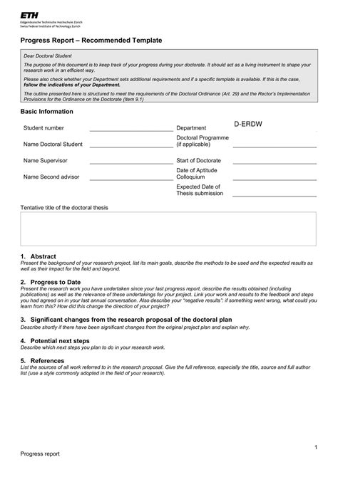 Free Printable Progress Report Templates Word Excel Pdf