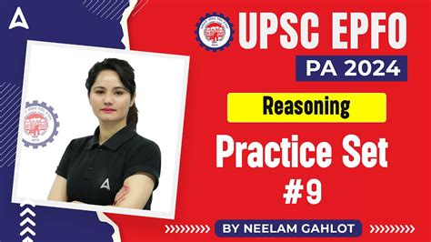 Reasoning Practice Set 9 UPSC EPFO PA Reasoning Preparation By