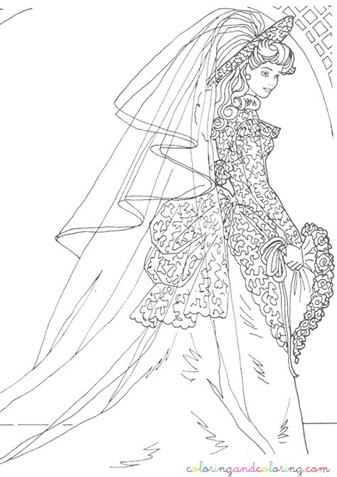 Barbie Wedding Coloring Pages Coloringpages2019