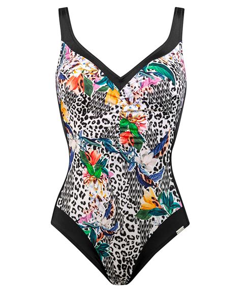 Maillot de bain 1 pièce gainant armatures animal blossom Swimwear