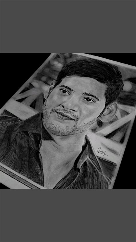 Realistic Pencil Drawing Of Mahesh Babu