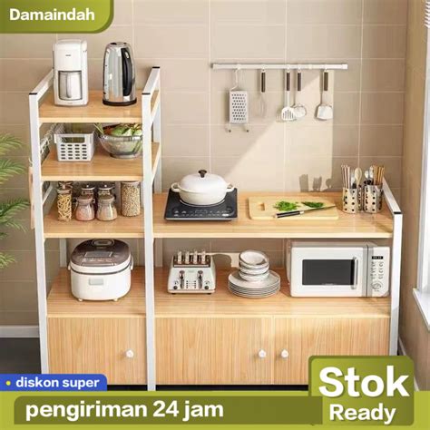 Jual Damaindah Rak Dapur Meja Dapur Meja Kompor 2 Tungku Lemari