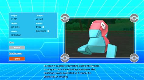 Porygon Pokedex Go Data Youtube