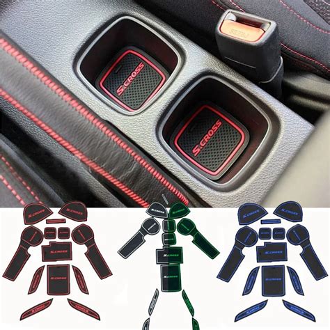 For 2014 2016 SuzukiS Cross S Cross Gate Slot Pad Non Slip Cup Mats