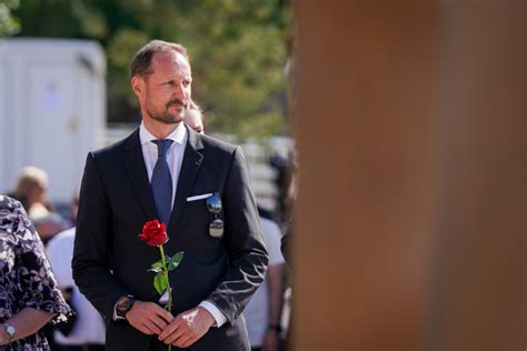 Crown Prince Haakon Takes Part In Unveiling Of Utoya Memorial Royal