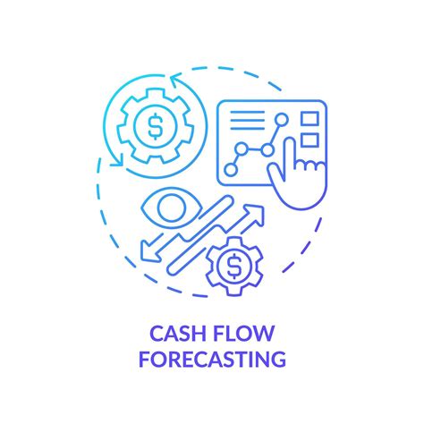 2d Gradient Cash Flow Forecasting Icon Simple Isolated Vector Blue