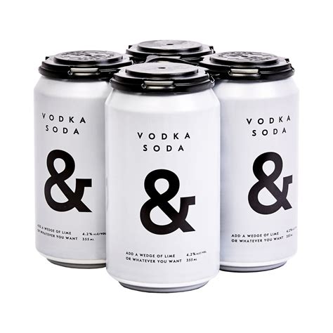 Ampersand Vodka Soda Can 355ml 4 Pack