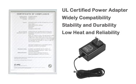 Amazon Security 01 UL Listed 9V 2A Power Supply Adapter For